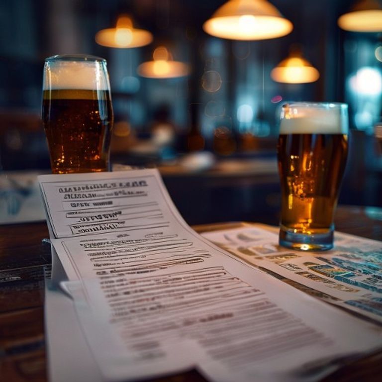 A restaurant menu with a highlighted section showing increased sales figures, with subtle competi... - AI Precision Marketing