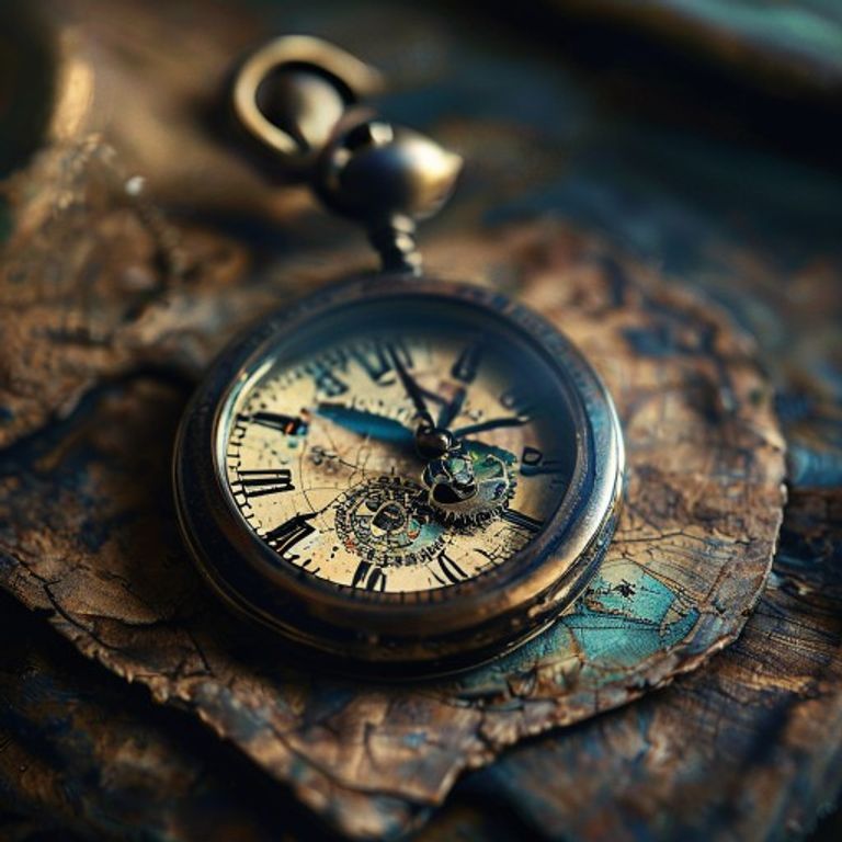 An antique pocket watch opened to reveal tiny gears and a miniature map of Alberta, illustrating... - AI Precision Marketing