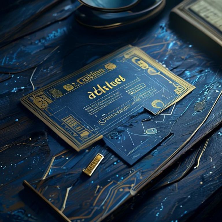 A golden ticket with 'Battlefield 200' stamped on it, lying beside a business plan on a weathered... - AI Precision Marketing