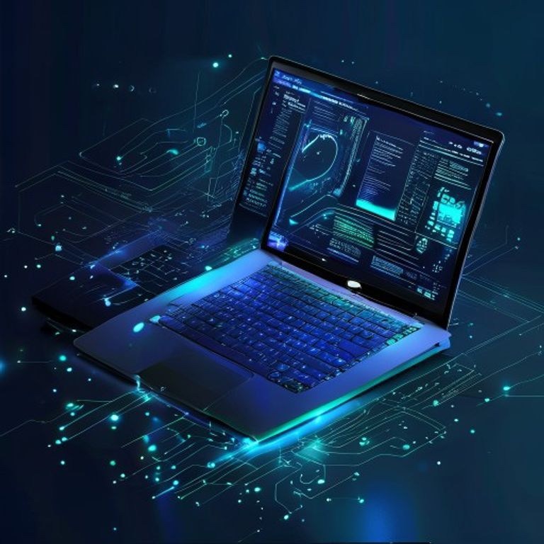 Mac laptop displaying Osaurus interface with AI processing visualization - AI Precision Marketing