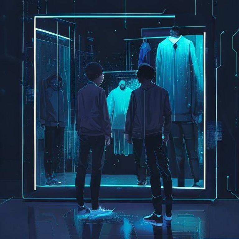 A person standing in front of a mirror, but instead of their reflection, they see themselves wear... - AI Precision Marketing